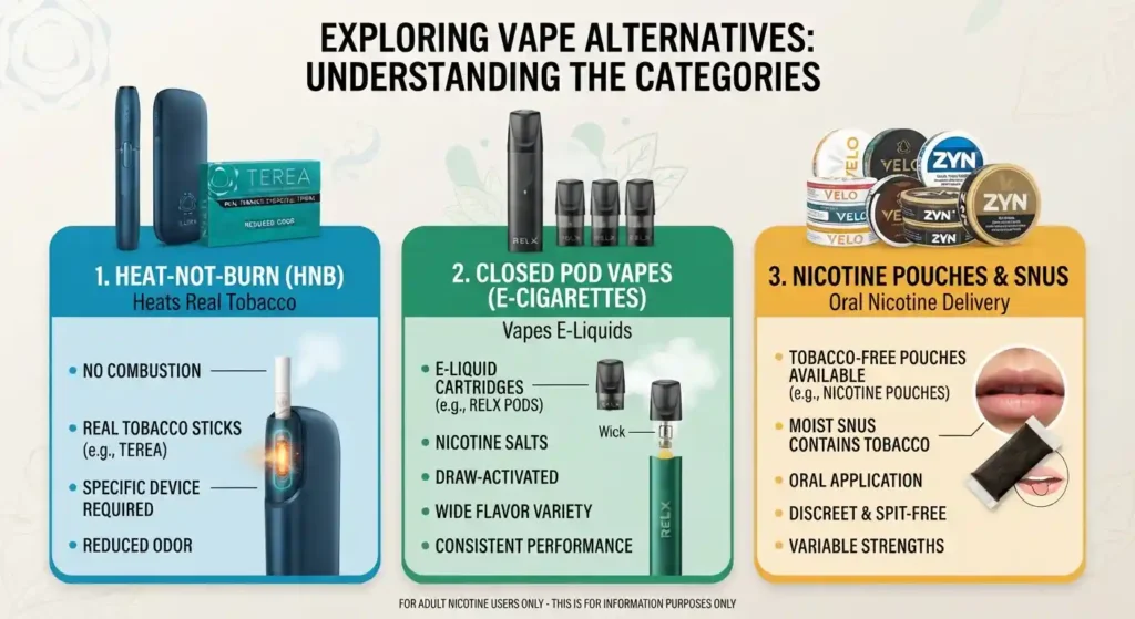 TEREA, RELX and Other Vape Alternatives: Understanding the Categories